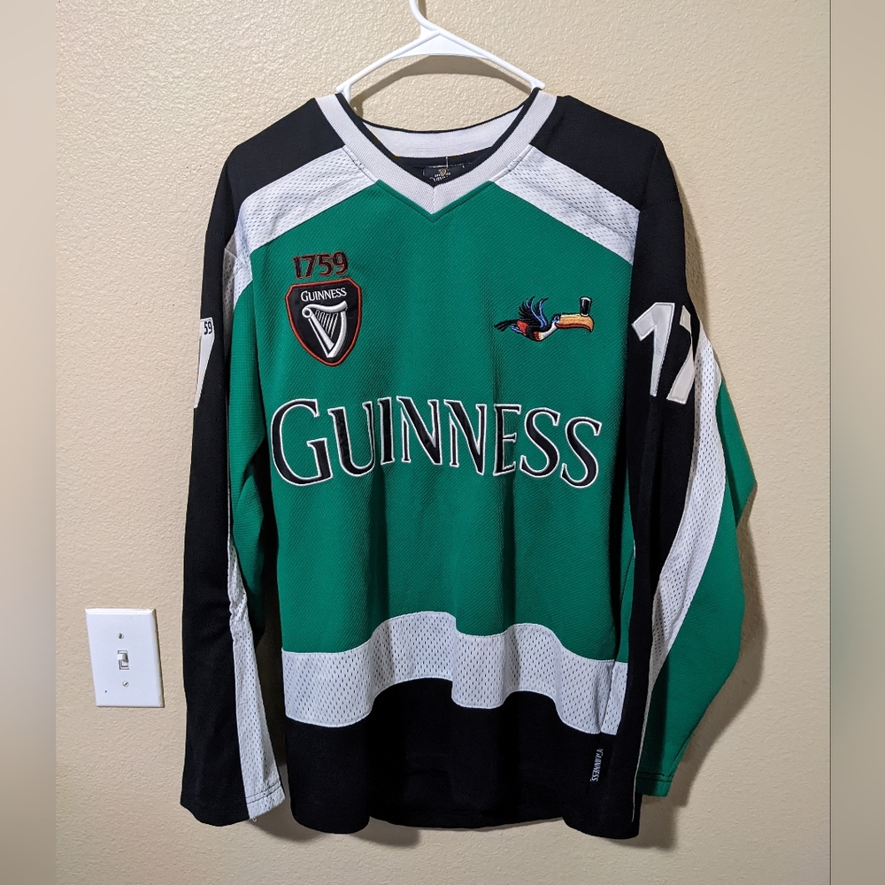 Official Authentic Guinness Embroidered Hockey Jersey - L